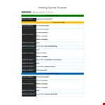 Meeting Agenda Template for Productive Company Meetings example document template