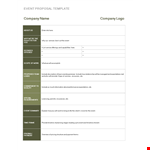 Custom Event Proposal Template for Services - Streamline Your Planning Process example document template