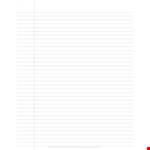 Get Organized with our Lined Paper Template - Perfect for Note Taking example document template