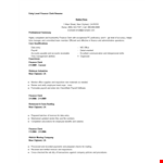 Entry Level Finance Clerk Resume example document template