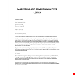 Cover letter for marketing job example document template