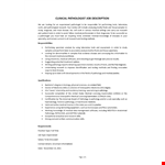 Clinical Pathologist Job Description example document template