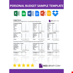 Personal Budget Sample Template example document template 