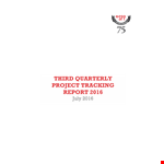 Project Tracking Report Template example document template