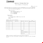 Quotation Purchase Order Form example document template