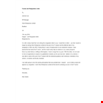Resignation Letter Template - Formal Job Resignation for Limited Enterprises example document template