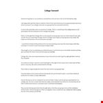 College Farewell example document template