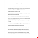 College Farewell example document template 