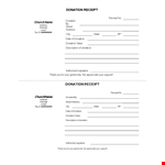 Donation Receipt Template - Create Professional Receipts | Our Address | Easily Track Donations example document template