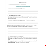 Middle School Lab Report example document template