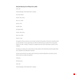 Sample Employment Rejection Letter for [Company] [Position] example document template