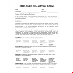 Simple Employee Review Form - Streamline Performance Evaluation - Individual Assessment example document template