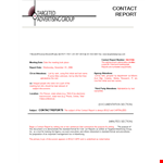 Meeting Contact Report example document template