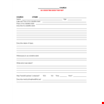 Free Incident Report Template for Churches | Easily Document Accidents example document template