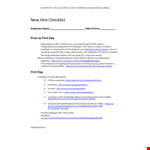 Streamline Your Onboarding with Our New Hire Checklist example document template
