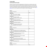 College Algebra Lesson Plan example document template 