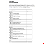 College Algebra Lesson Plan example document template