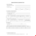 Distribution Agreement Template | Customize for Your Company example document template