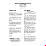 Preschool Newsletter Template for Grade enero example document template