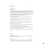 Job Performance Warning Letter Template example document template 