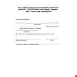 Return to Work Form - Ensure Smooth Employee Transition | Physician Authorized example document template