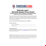 Landlord Lease Termination Letter example document template 