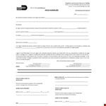 Free Hold Harmless Agreement Template for Property Owners & Permits in Miami example document template
