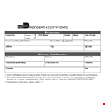 Get Your Death Certificate Template and Obtain Your Death Information and License example document template