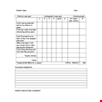 Free Daily Behavior Chart for Teachers example document template