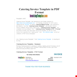 Free Printable Catering Invoice Template example document template