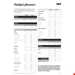 Free Basic Budget Planner example document template