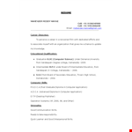 Free Sample It Resume example document template