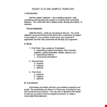 Create a Strong Essay Outline with Our Template – Thesis, Points & Conclusion Included example document template