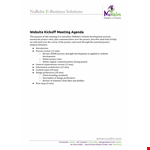 Website Kickoff Meeting Agenda example document template