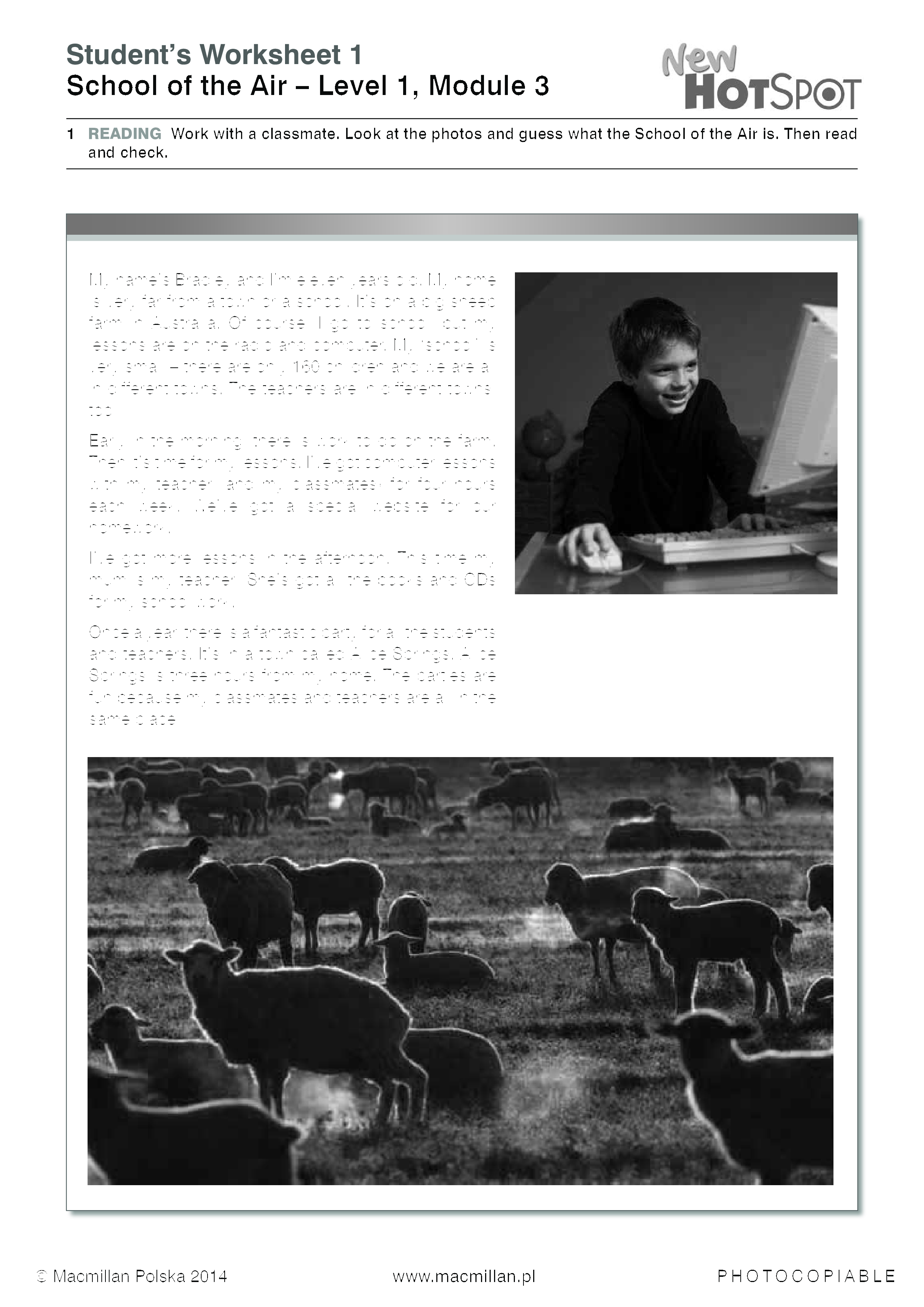 Student’s Worksheet Template