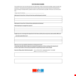 Effective Exit Interview Template for Departments - Covering All Aspects | Company Name example document template