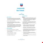 Corporate Fact example document template