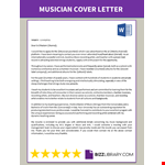 Musician cover letter example document template