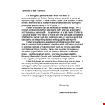 Sample To Whom It May Concern Letter for School example document template