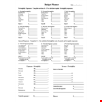 Budget Planner Template example document template 