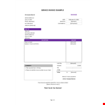 Service Invoice Words Template example document template