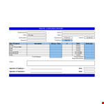 Expense Report Template - Streamline Employee Expenses for Total Returns example document template