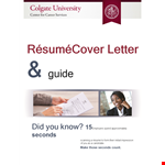 Expertly Showcase Your Skills with Our Resume Cover Letter example document template