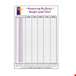 Weekly Weight Loss Measurement Chart Template example document template