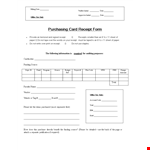 Purchase Cash Receipt example document template 