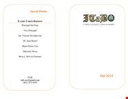 General Event Program Template