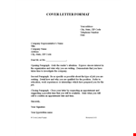 Cover Letter Format In Doc example document template