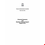 Total Monthly Financial Budget - Maximize Your Financial Planning example document template