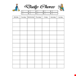 Daily Chore Chart Template - Organize Your Tasks Efficiently example document template