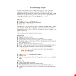 Office Event Planning Template - Ensure Event Needs with Ease example document template